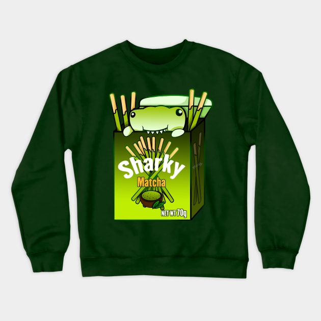 Sharky Matcha Biscuit Crewneck Sweatshirt by SharksnDonuts